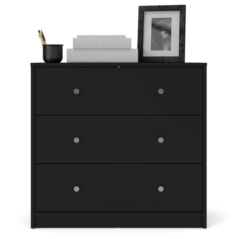 Portland 3 Drawer Chest, Black. Picture 13