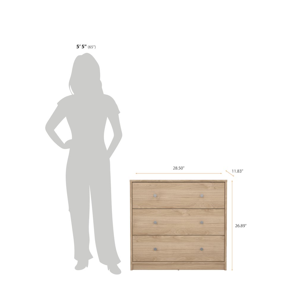 3 Drawer Chest Jackson Hickory. Picture 14