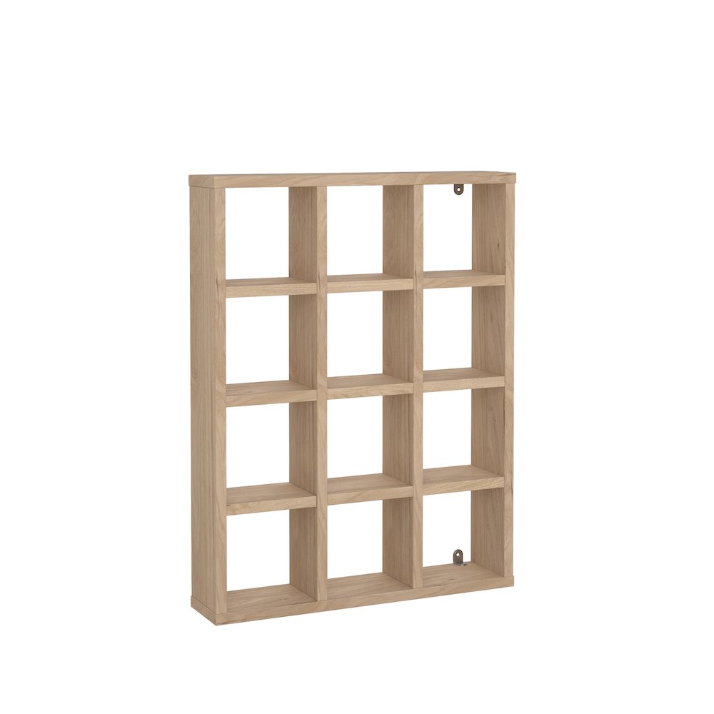 Hyper 12 Cubby Wall Unit, Jackson Hickory. Picture 5