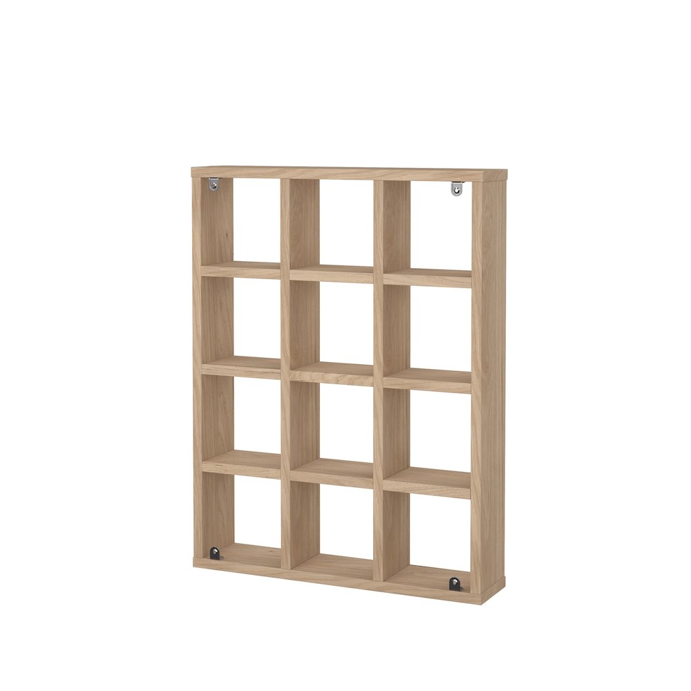 Hyper 12 Cubby Wall Unit, Jackson Hickory. Picture 9