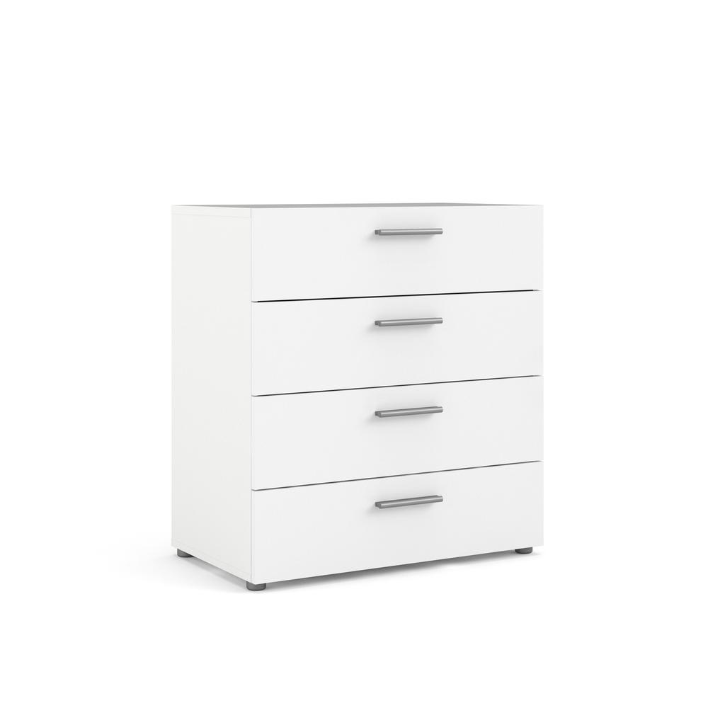 Austin 4 Drawer Chest - White. Picture 3