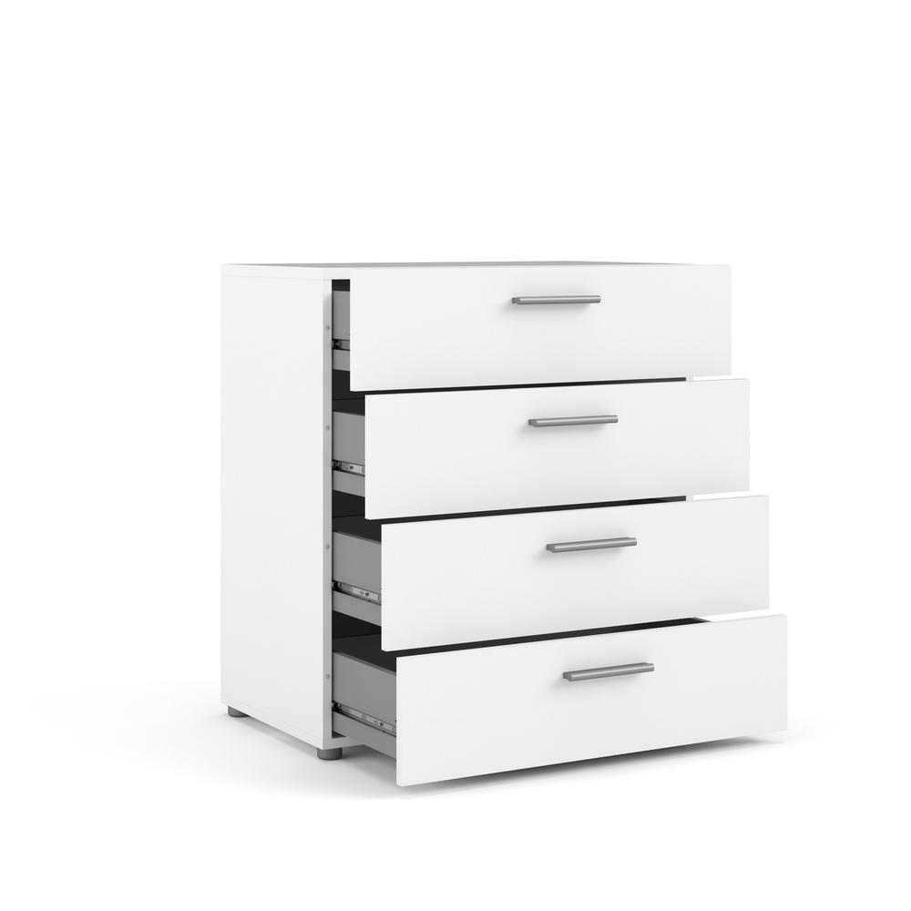 Austin 4 Drawer Chest - White. Picture 4