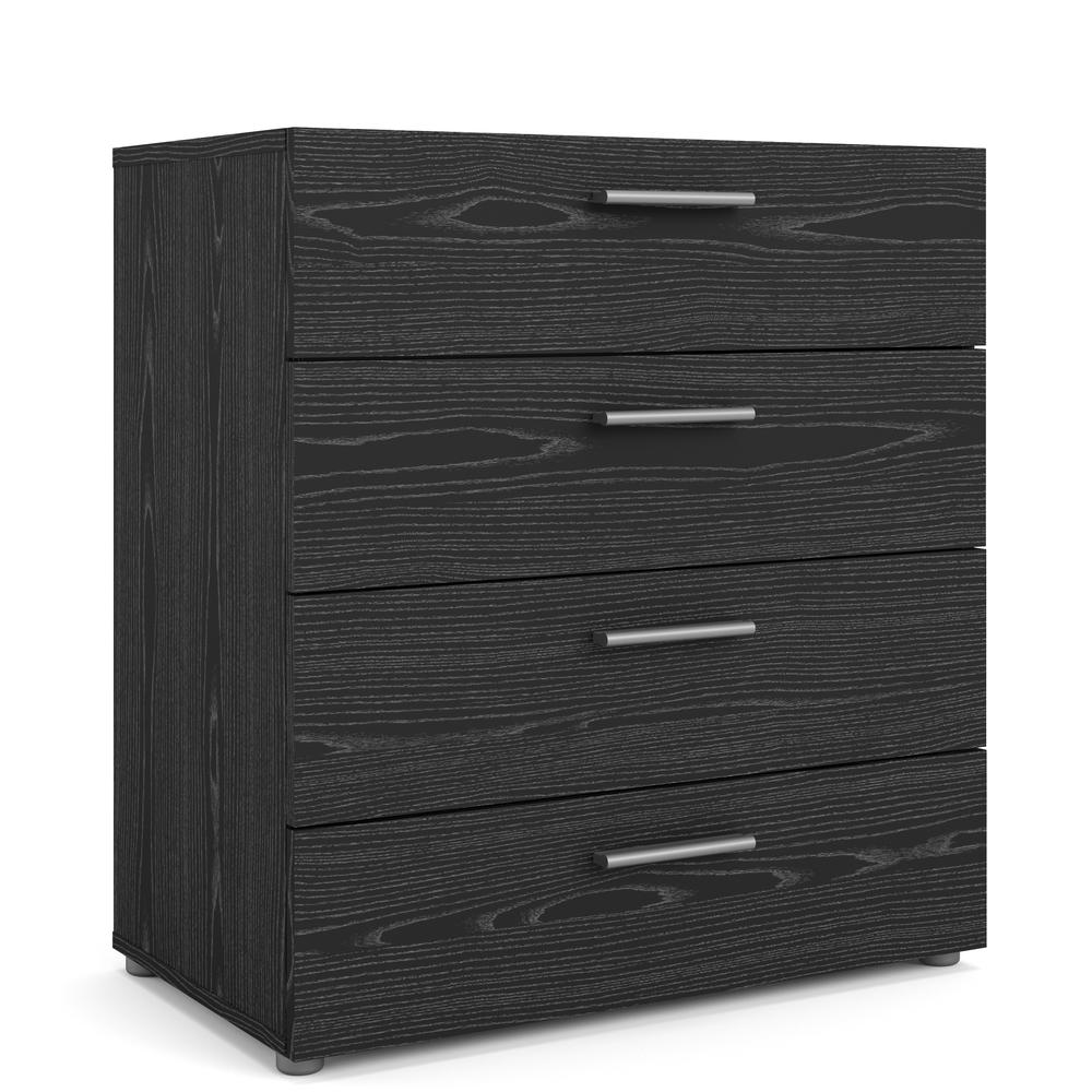 Austin 4 Drawer Chest, Black Woodgrain. Picture 1