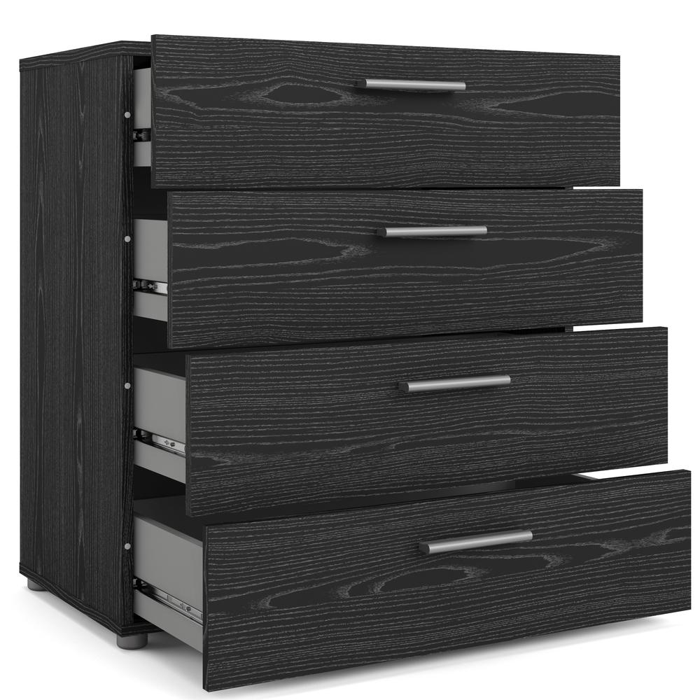 Austin 4 Drawer Chest, Black Woodgrain. Picture 4