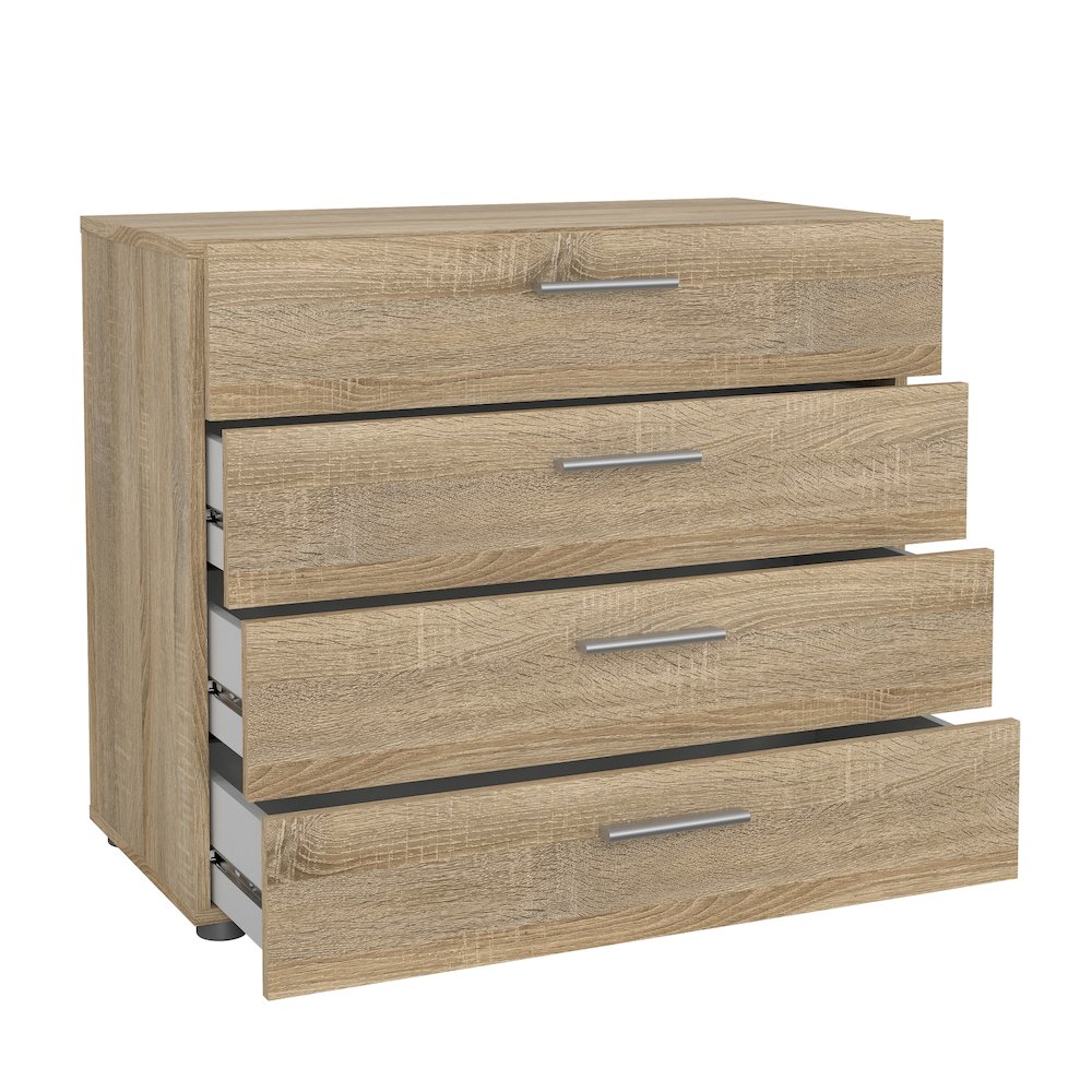 Austin 4 Drawer Chest, Oak Structure. Picture 3