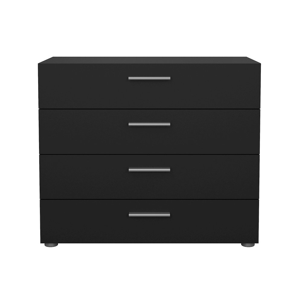 Austin 4 Drawer Chest, Black Matte. Picture 3