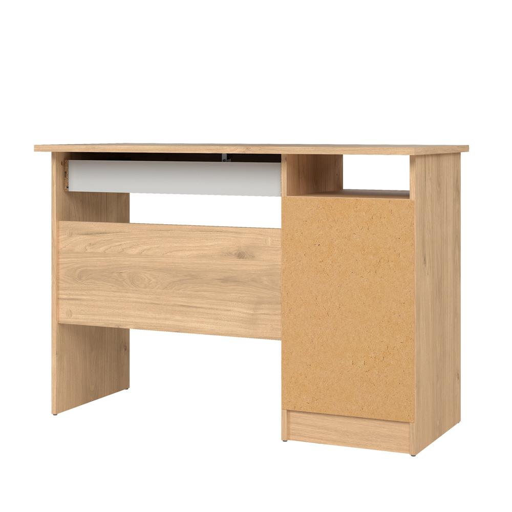 Wescot Home Office Writing Desk with 4 Drawers and Open Shelf, Jackson Hickory. Picture 3