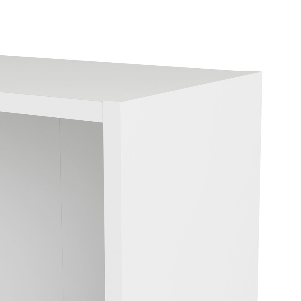 Basic Tall Wide 5 Shelf Bookcase, White. Picture 5