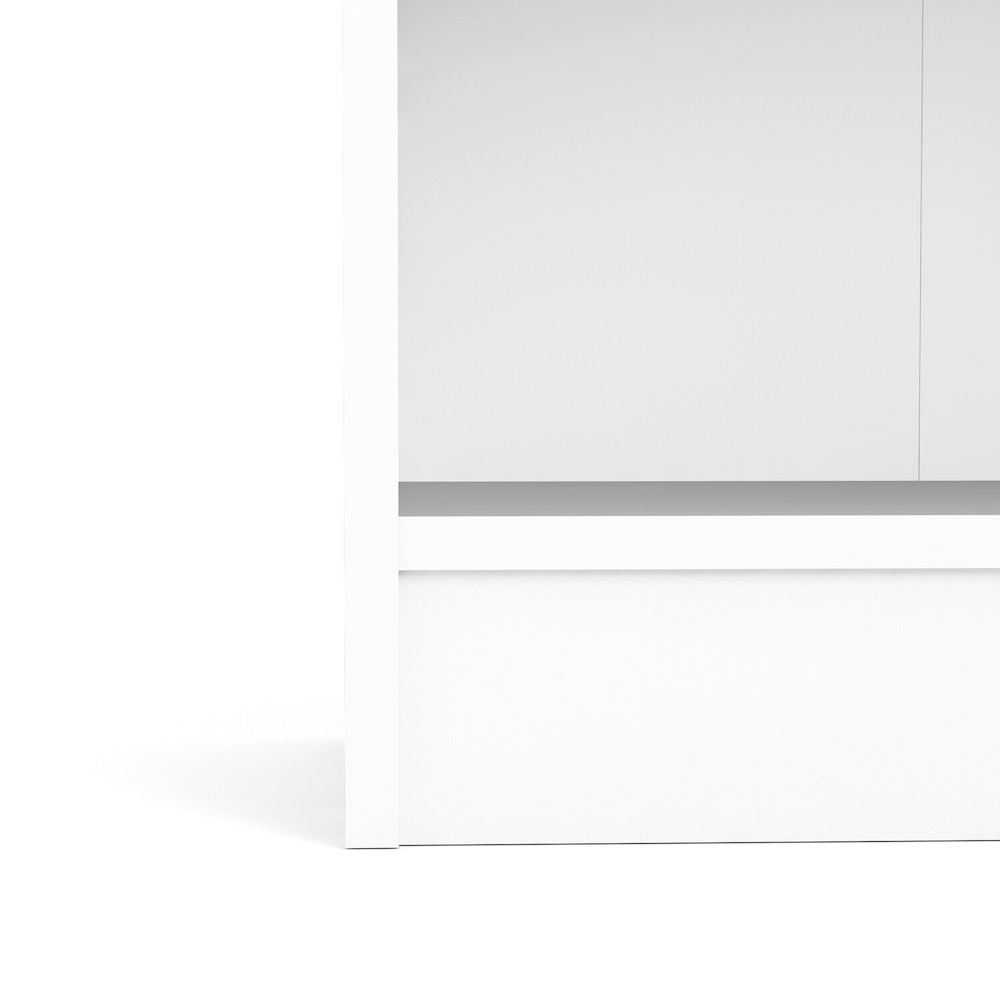 Basic Tall Wide 5 Shelf Bookcase, White. Picture 6