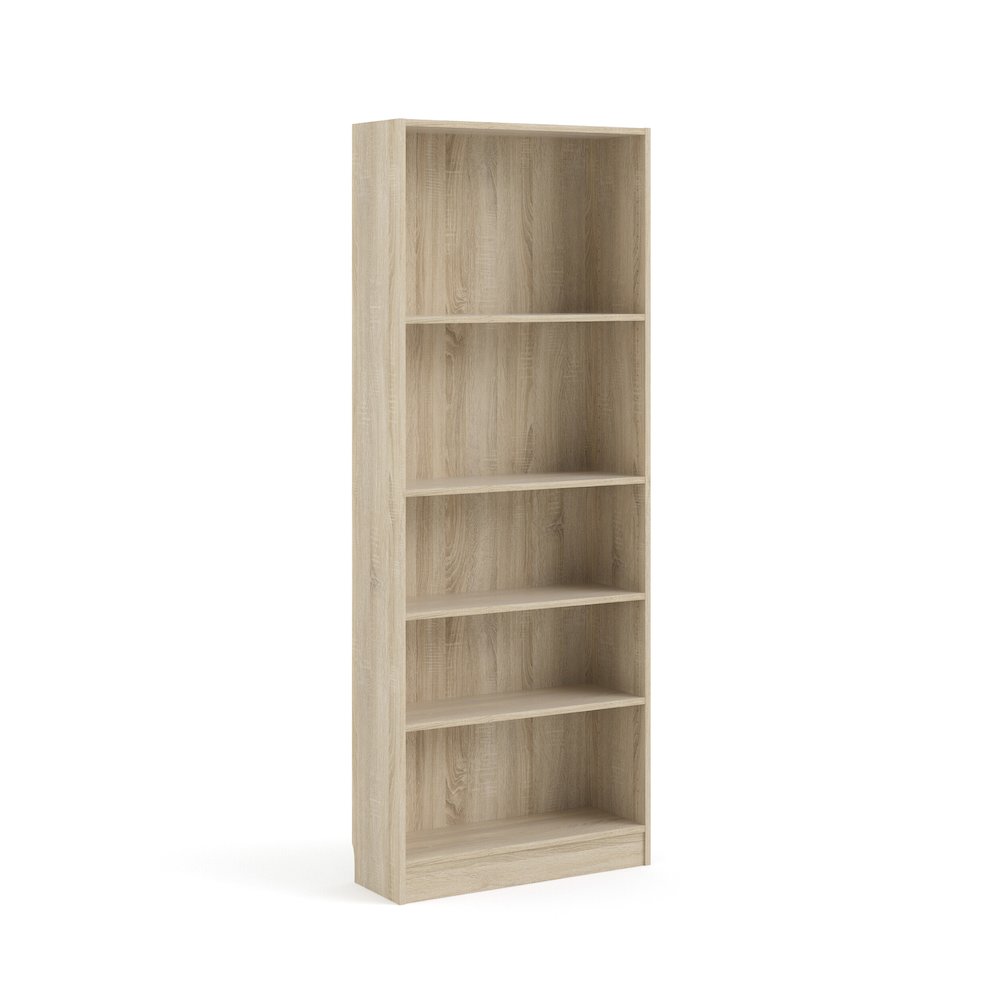 Element Tall Wide 5 Shelf Bookcase, Oak Structure. Picture 3