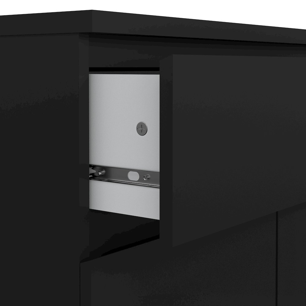 Scottsdale 1 Drawer, 2 Door Sideboard, Black Matte. Picture 5