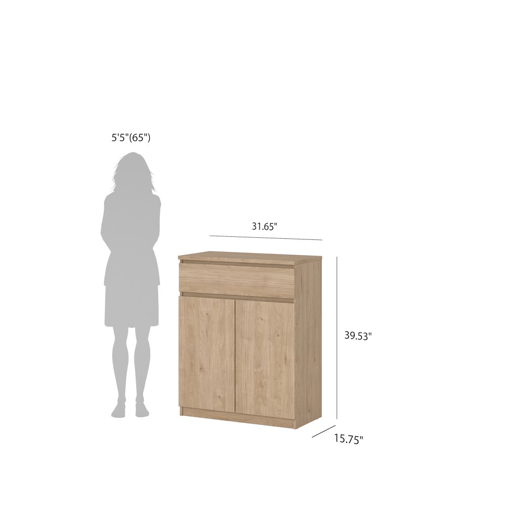 Scottsdale 1 Drawer, 2 Door Sideboard, Jackson Hickory. Picture 7