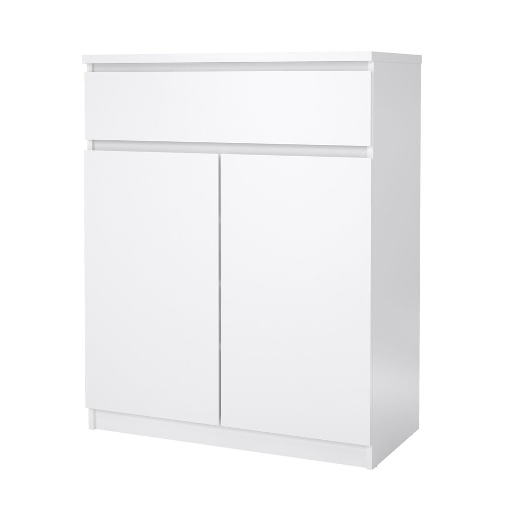 Scottsdale 1 Drawer, 2 Door Sideboard, White High Gloss. Picture 1