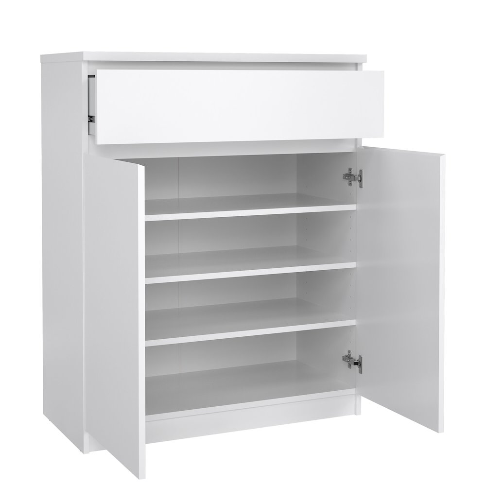 Scottsdale 1 Drawer, 2 Door Sideboard, White High Gloss. Picture 4