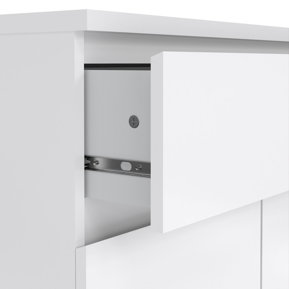 Scottsdale 1 Drawer, 2 Door Sideboard, White High Gloss. Picture 5