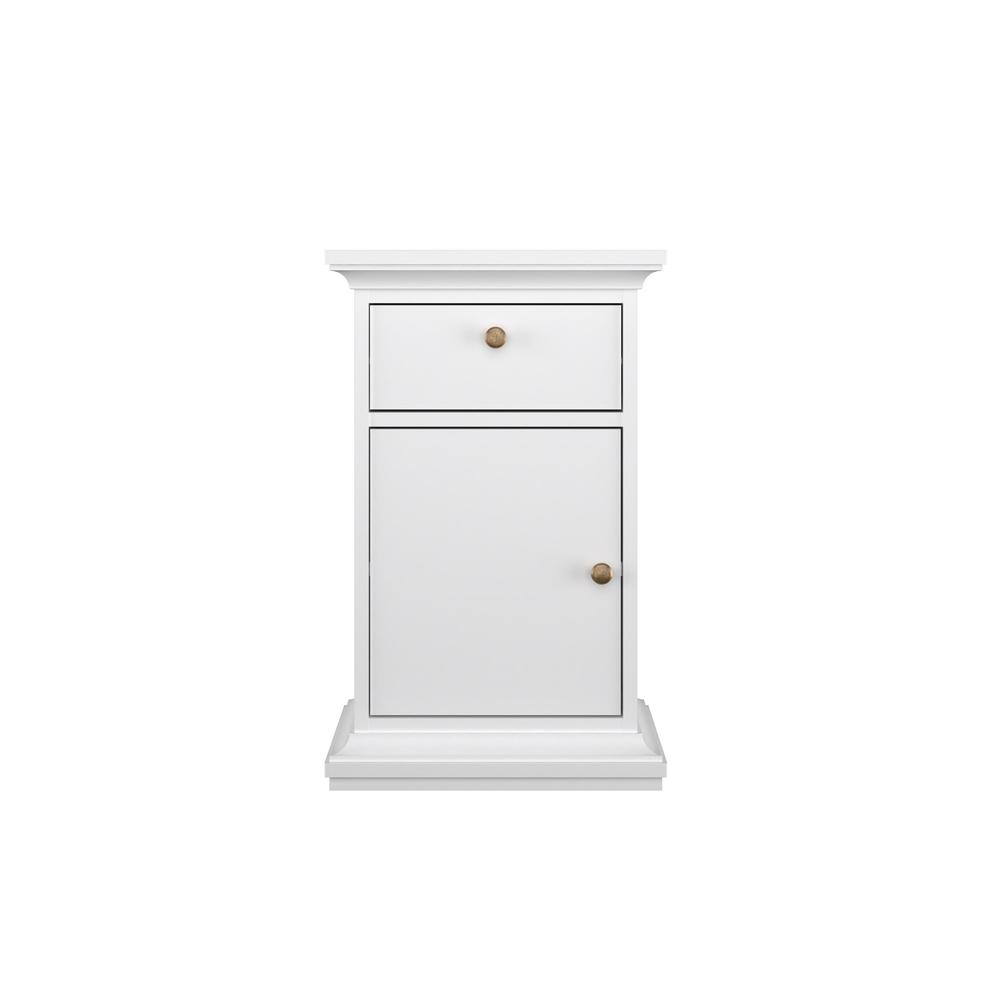 Sonoma 1 Drawer, 1 Door Nightstand, White. Picture 3
