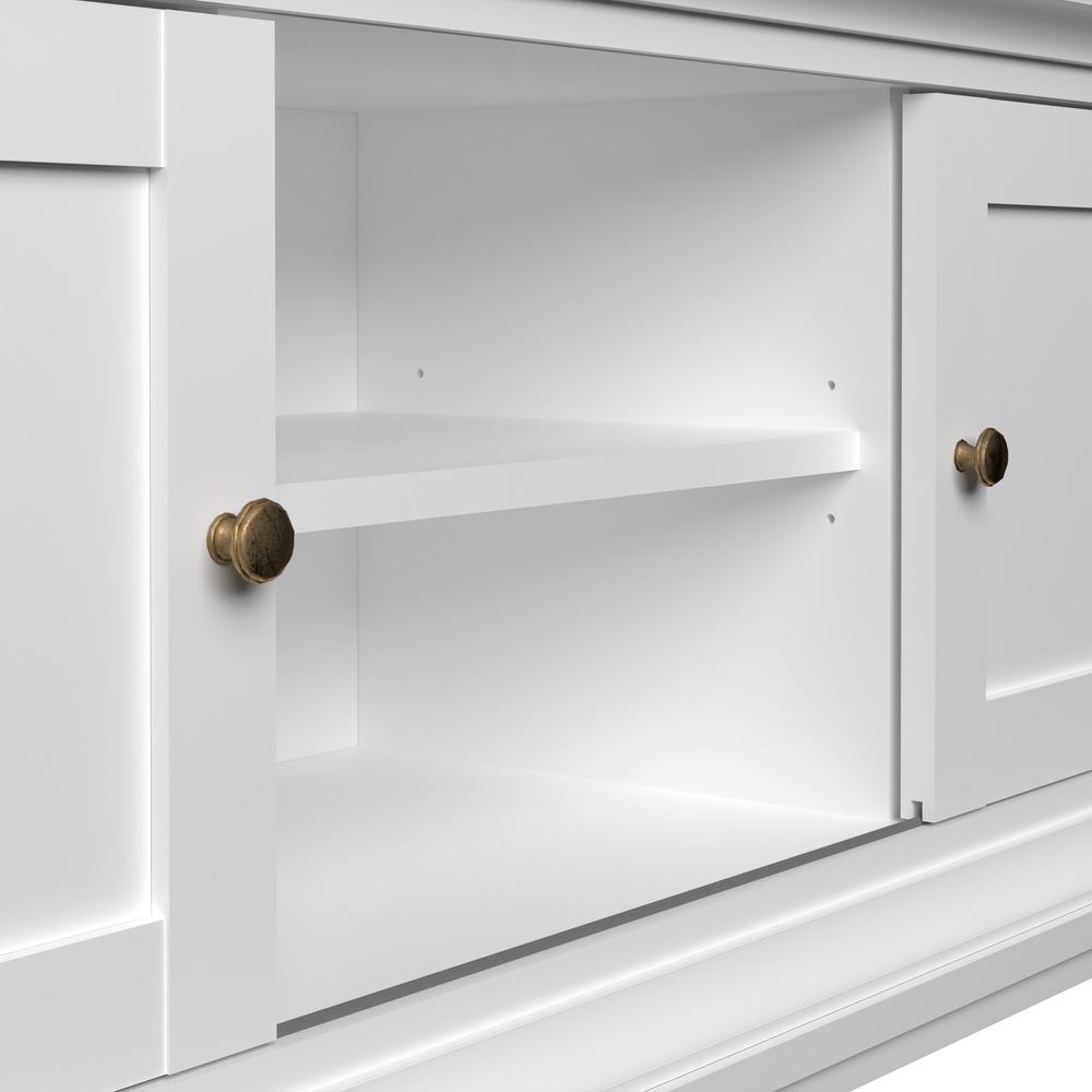 Sonoma 2 Sliding Door TV Stand, White. Picture 5