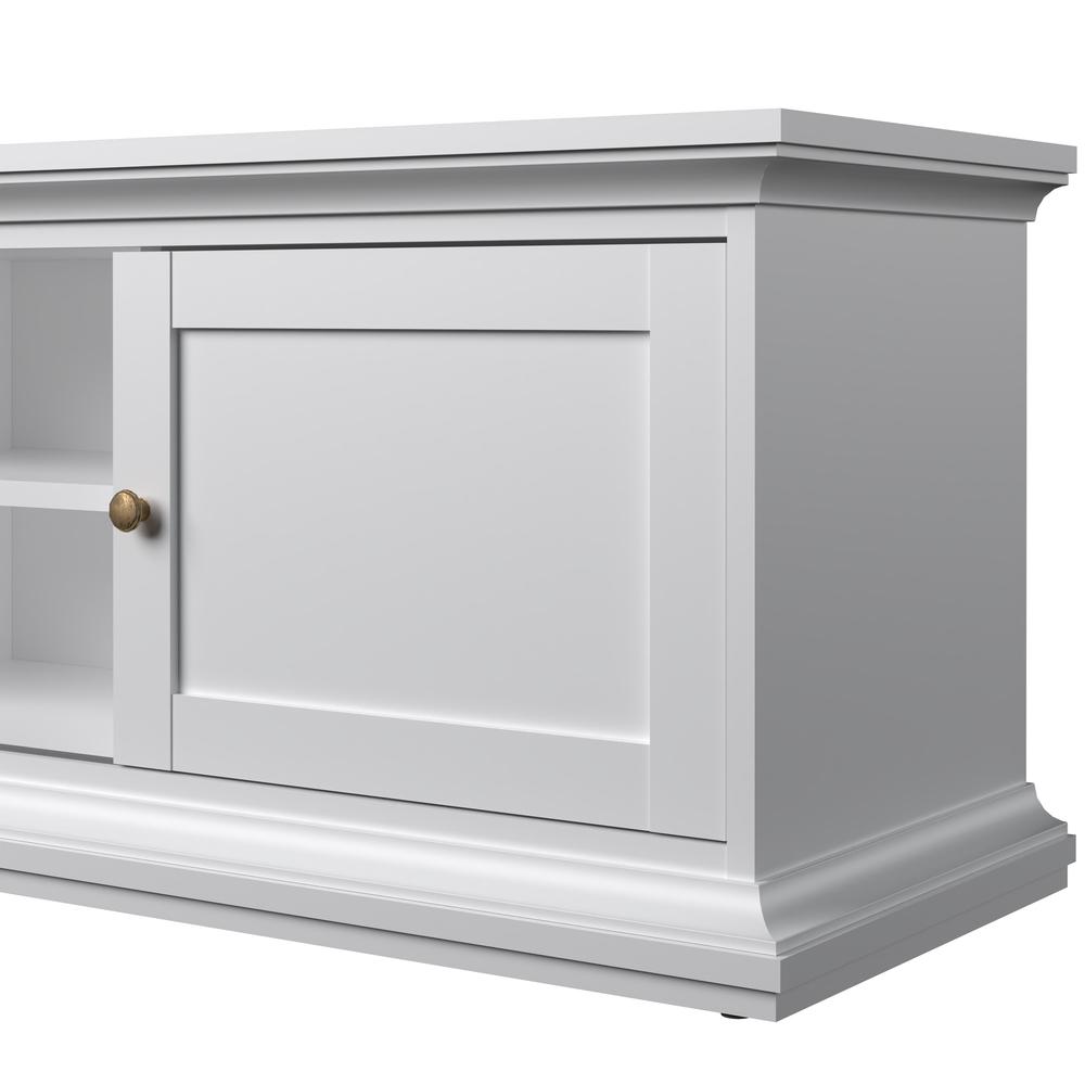 Sonoma 2 Sliding Door TV Stand, White. Picture 6