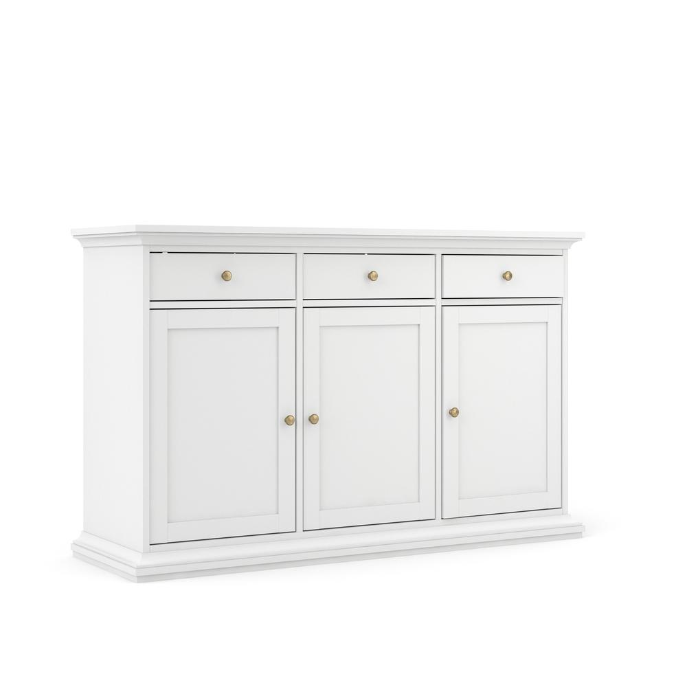 Sideboard with 3 Doors and 3 Drawers, White. Picture 1