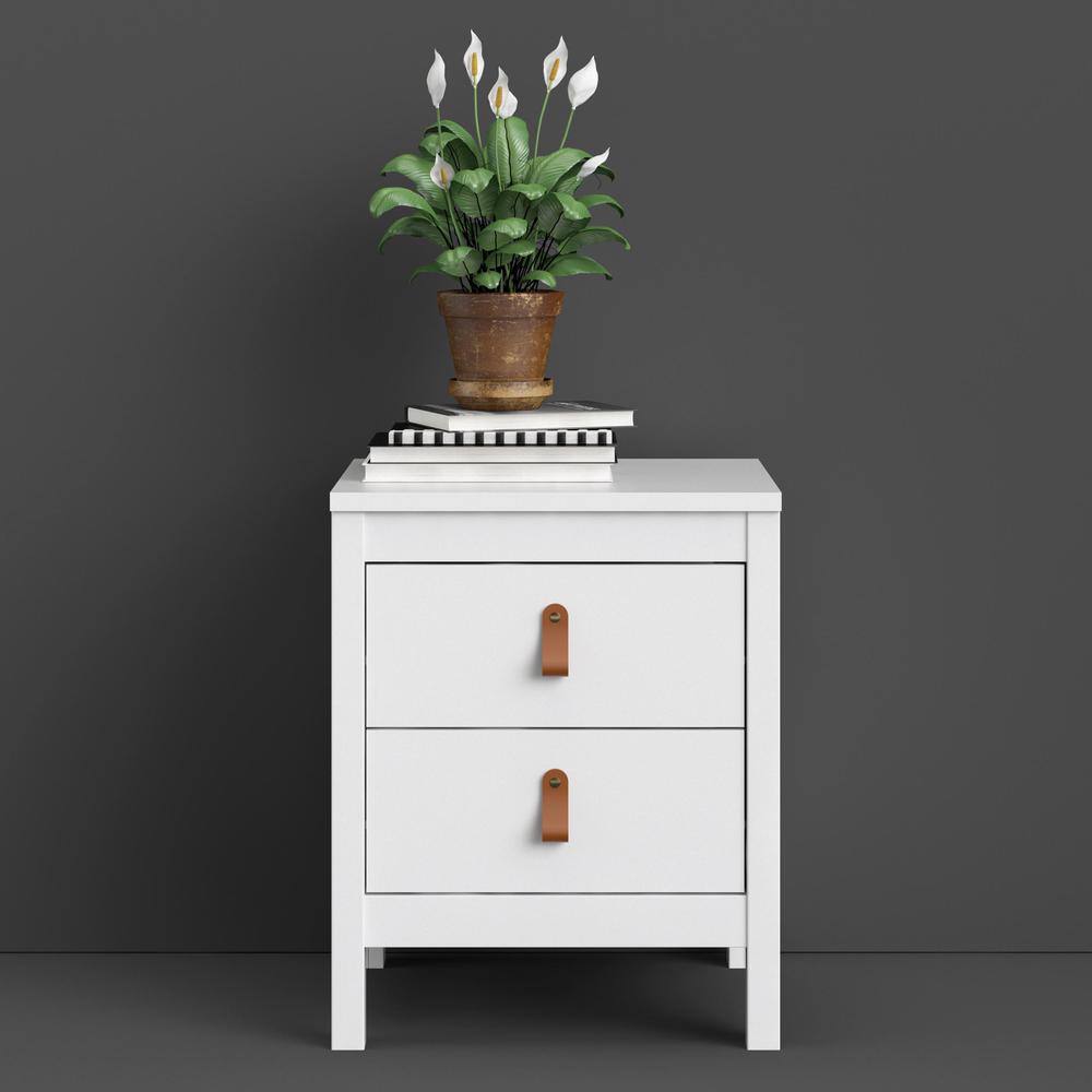 Madrid 2 Drawer Nightstand, White. Picture 13