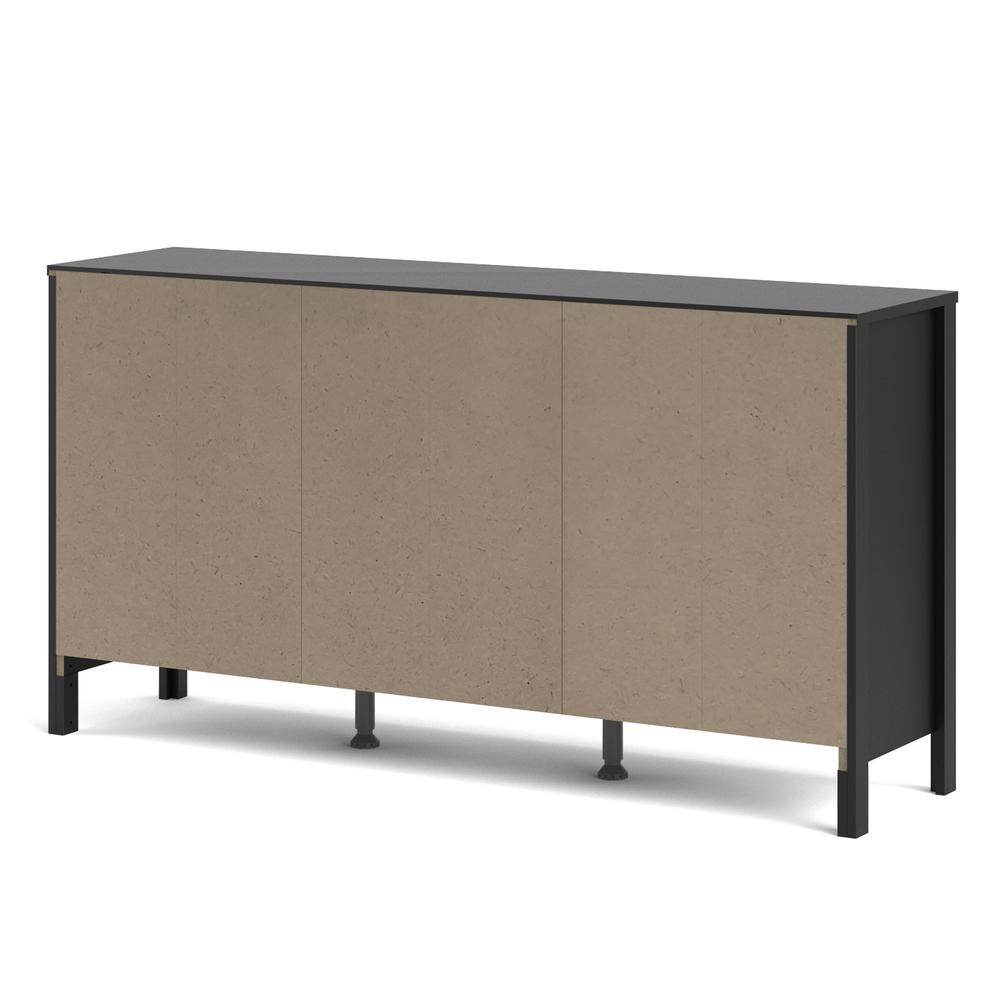 Madrid 2 Door Sideboard with 3 Drawers, Black Matte. Picture 4