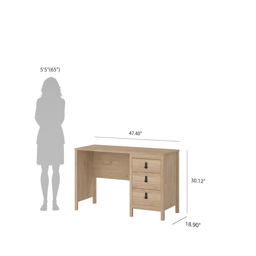 Home Office Writing Desk with 3 Storage Drawers. Picture 19