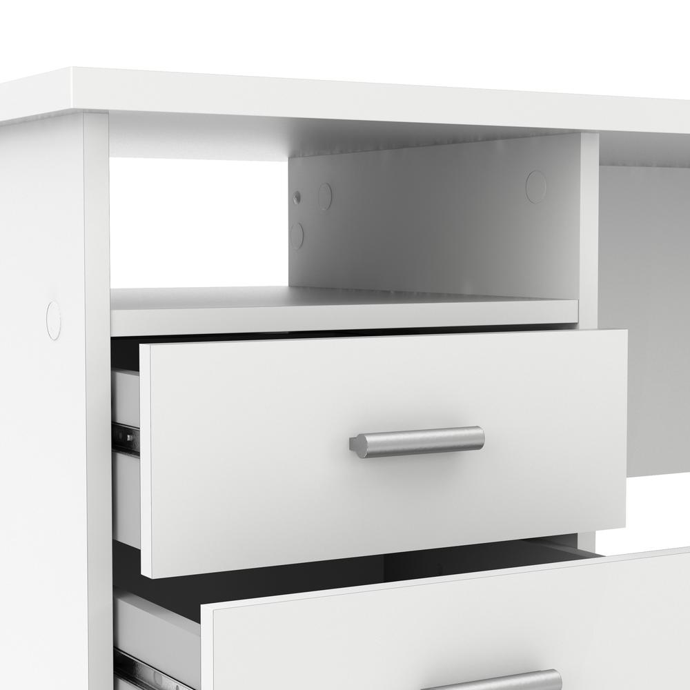 Warner Desk with 4 Drawers, White. Picture 5