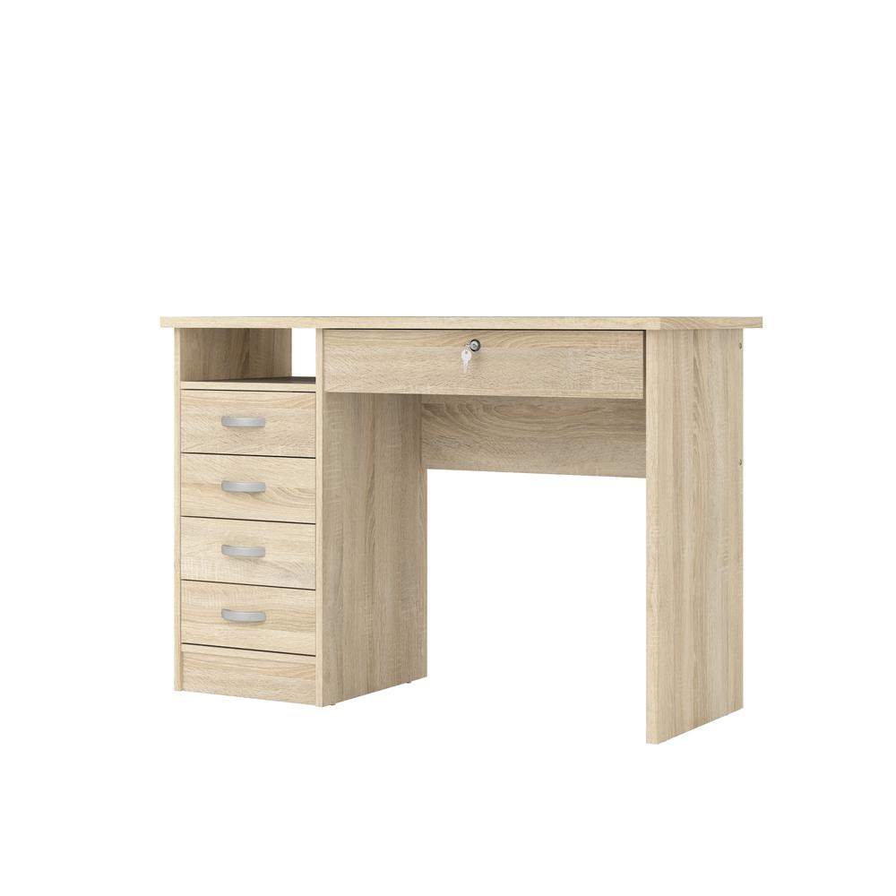 Walden Desk with 5 Drawers, Oak Structure. Picture 2