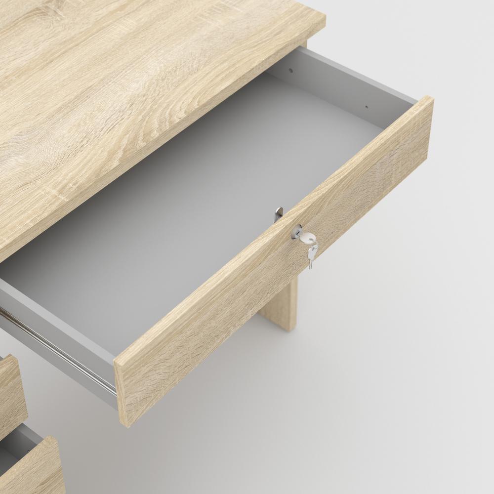 Walden Desk with 5 Drawers, Oak Structure. Picture 8