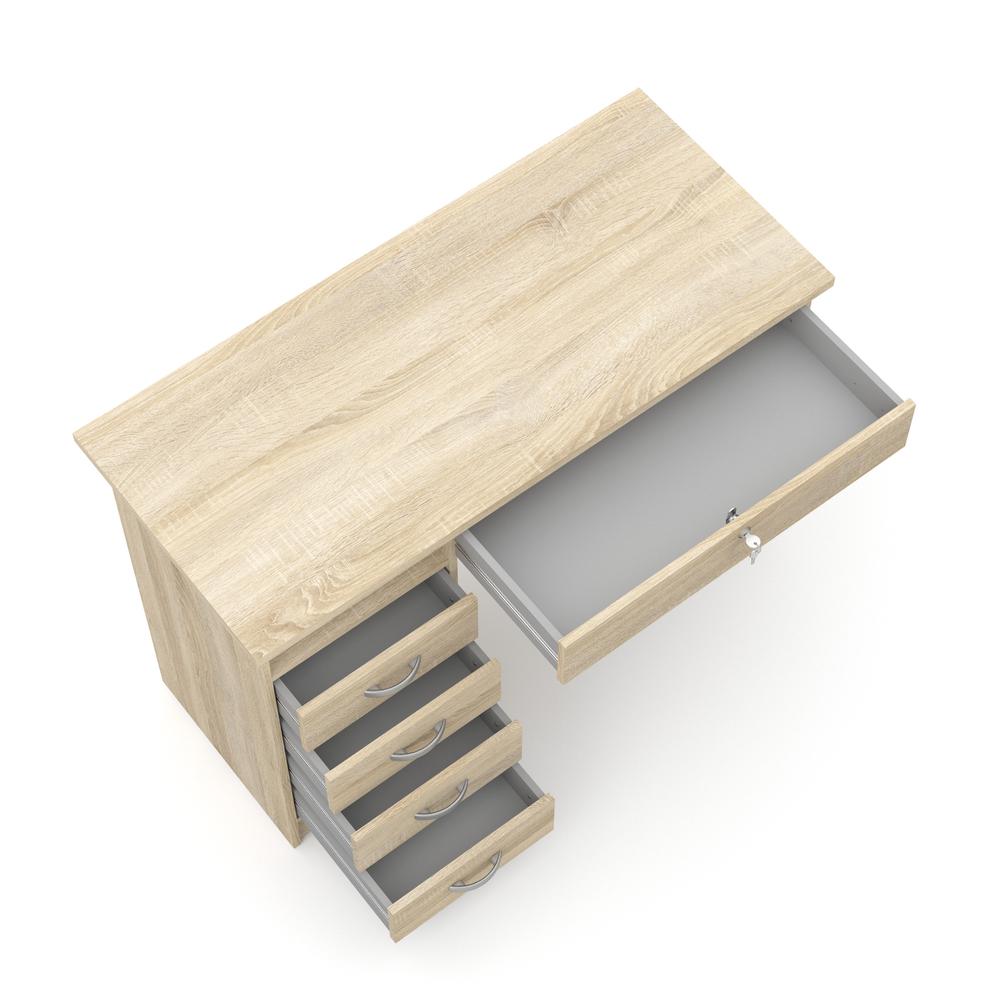 Walden Desk with 5 Drawers, Oak Structure. Picture 9