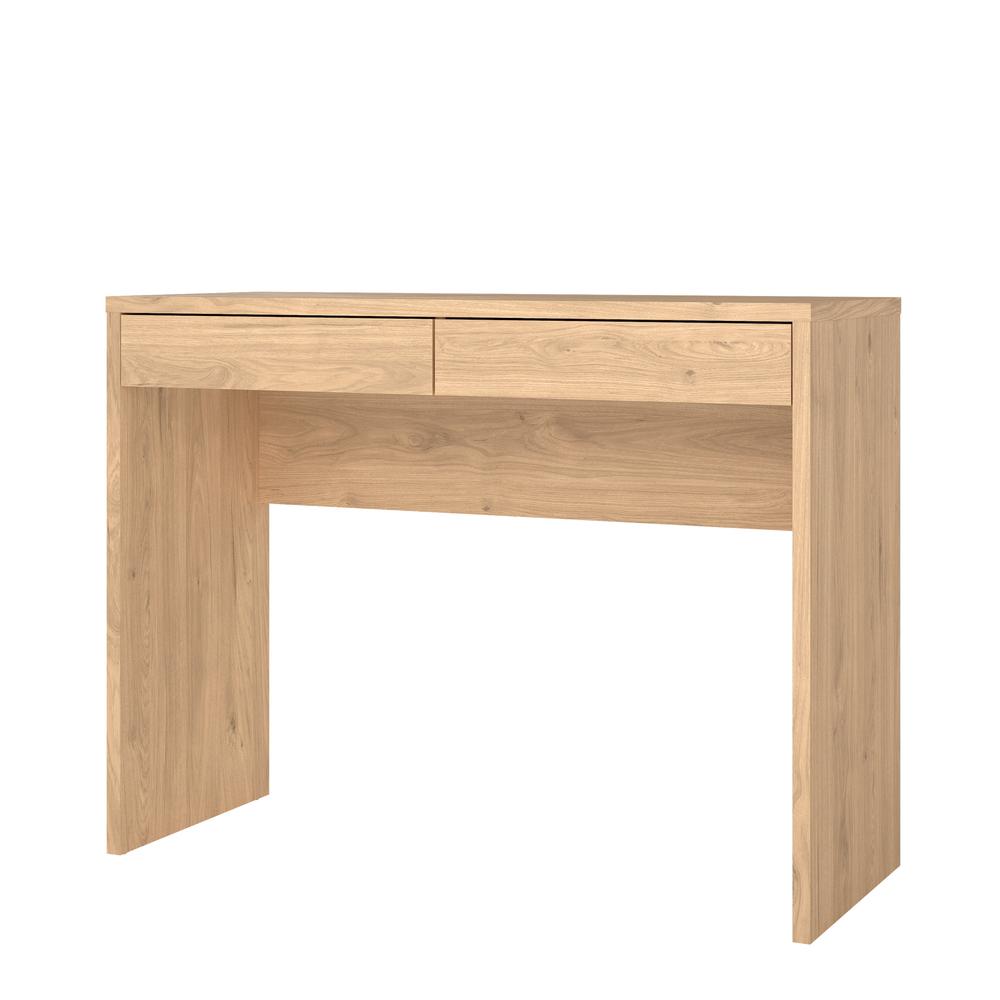 Wilbur Home Office Writing Desk with 2 Storage Drawer, Jackson Hickory. Picture 2