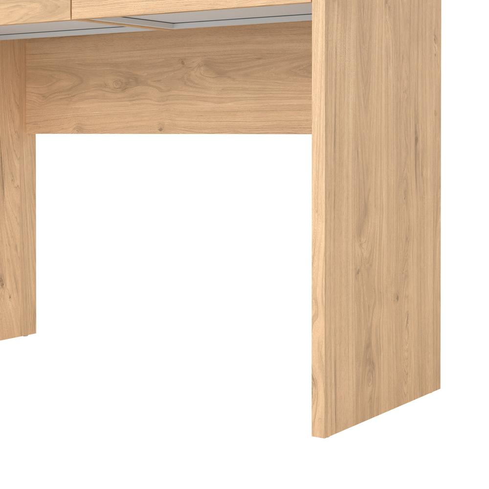 Wilbur Home Office Writing Desk with 2 Storage Drawer, Jackson Hickory. Picture 5