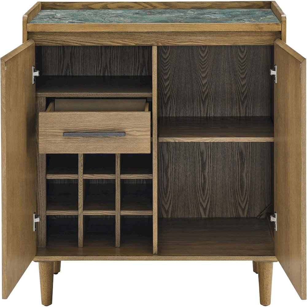 Novato Bar Cabinet with Sintered Stone Inlay Top. Picture 2