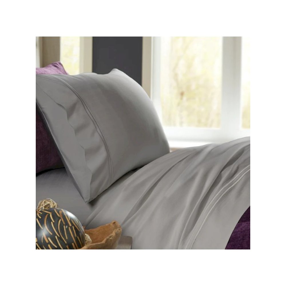 Premium Bamboo Sheet Set King, Dove Gray. Picture 1