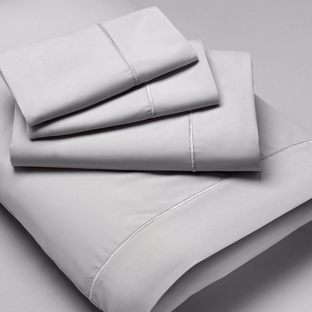 Luxury Microfiber Sheet Set Twin, Dove Gray. Picture 5