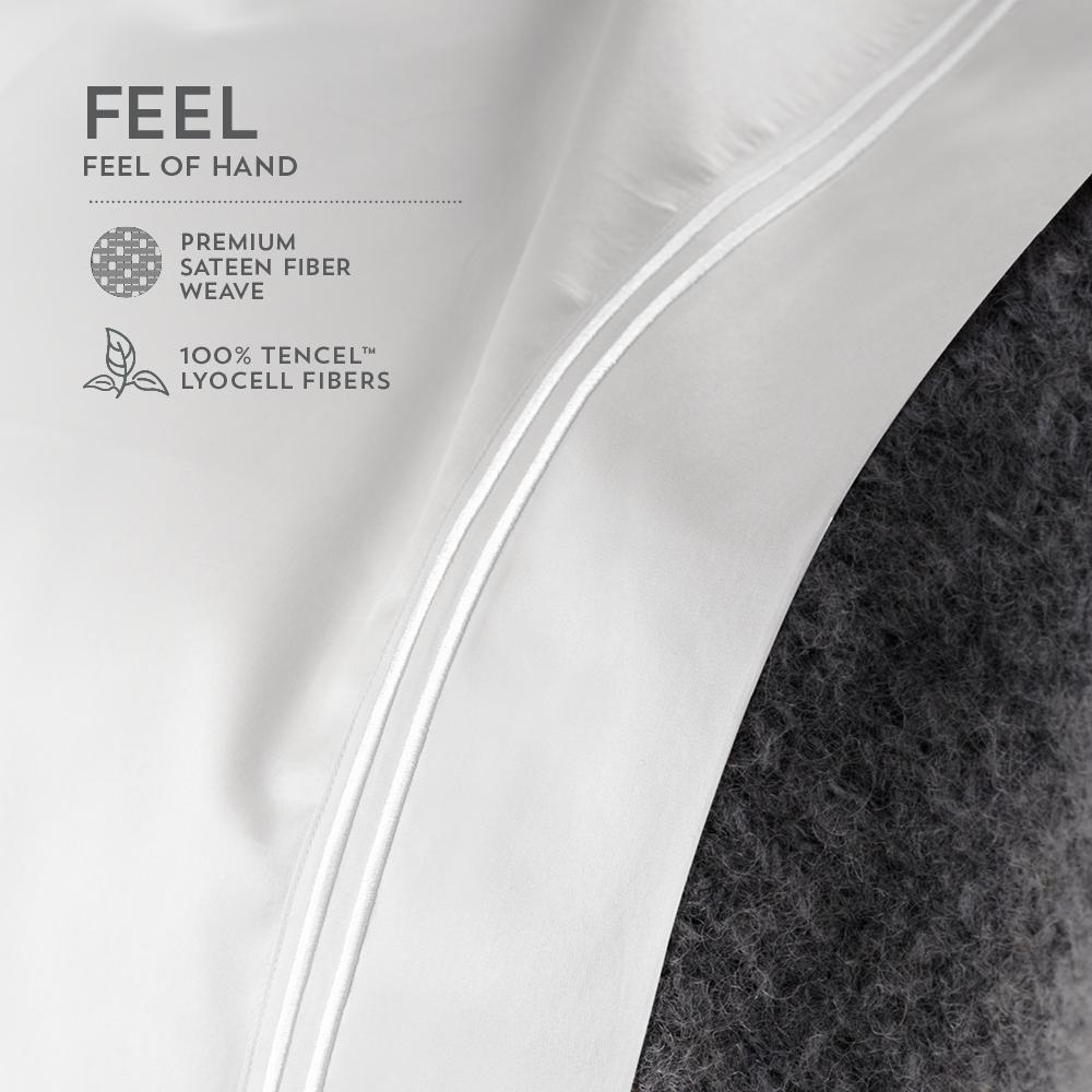 Premium Tencel Sheet Set King, White. Picture 4