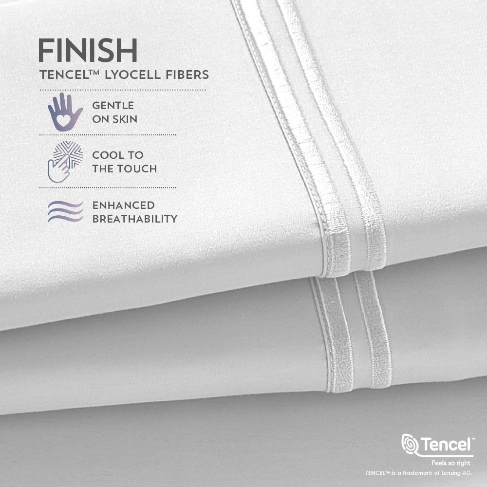 Premium Tencel Sheet Set King, Dove Grey. Picture 5