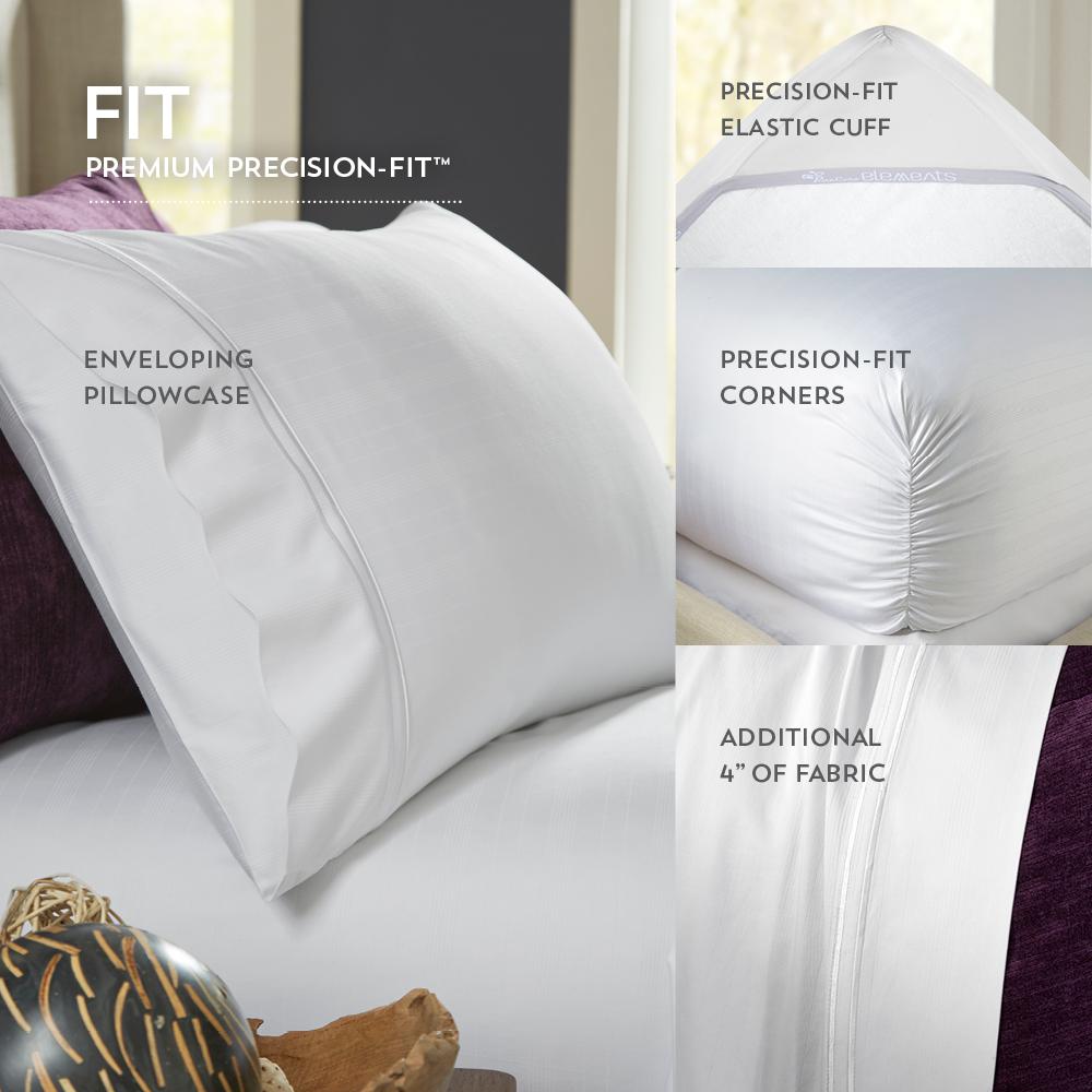 Premium Bamboo Sheet Set Full, White. Picture 1