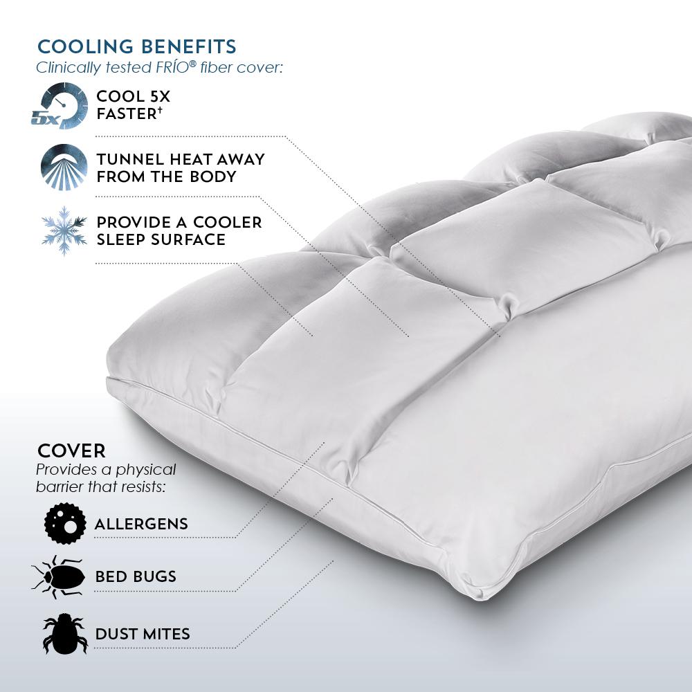 SUB-0° SoftCell Chill Select Pillow Queen, White. Picture 1