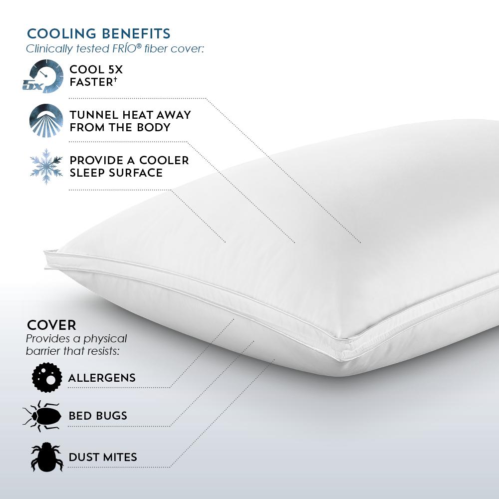 SUB-0° Down Complete Pillow Queen, White. Picture 4