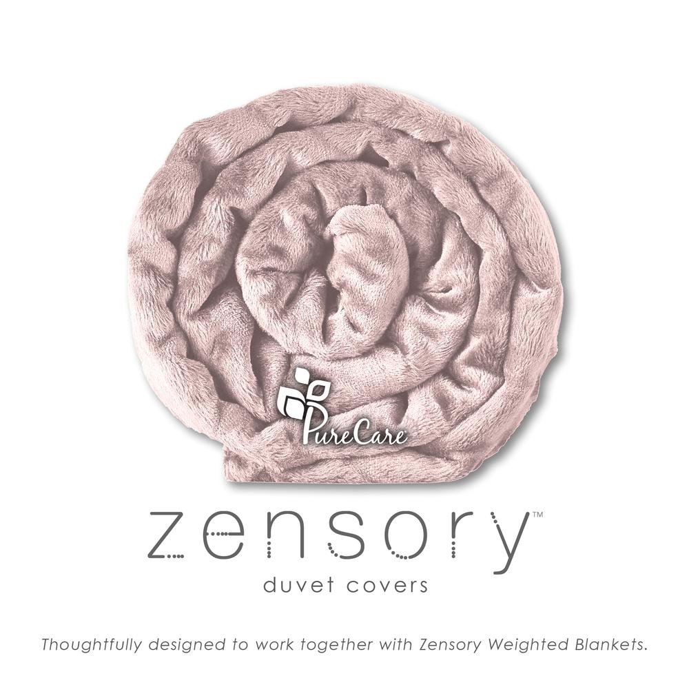Zensory Duvet Cover - Soft Pink 48"x72", Soft Pink. Picture 2
