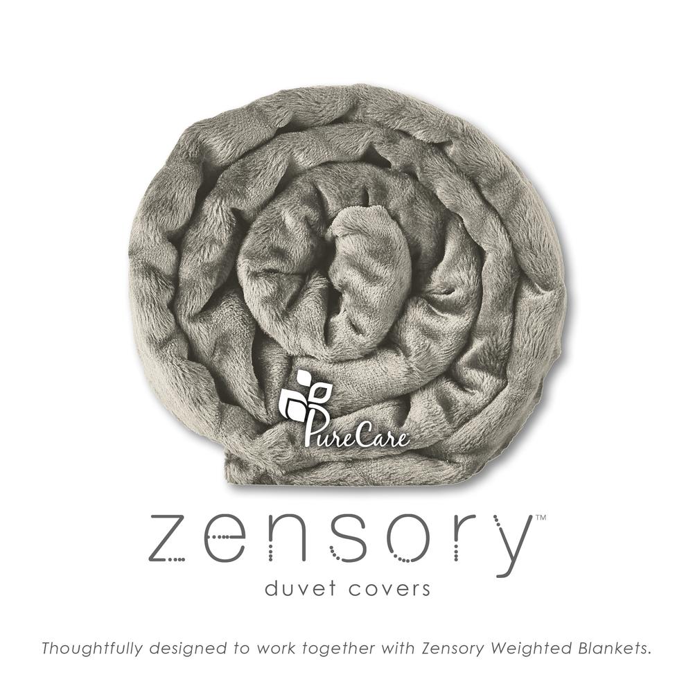 Zensory Duvet Cover - Dove Grey 48"x72", Dove Gray. Picture 2