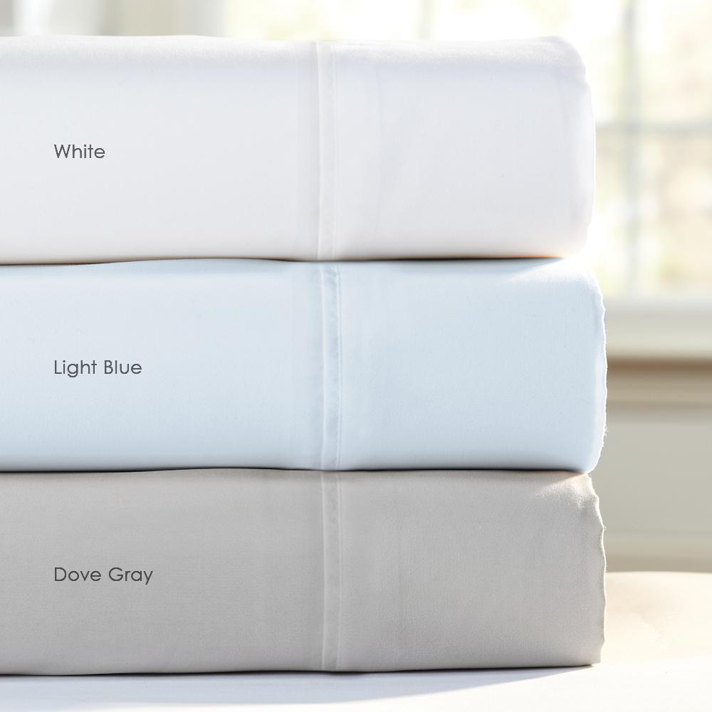 100% Cotton Sheet Set Queen, Light Blue. Picture 1