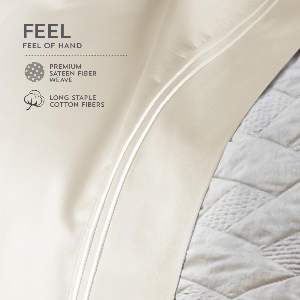 Premium Modal Sheet Set  Split King, Ivory. Picture 4