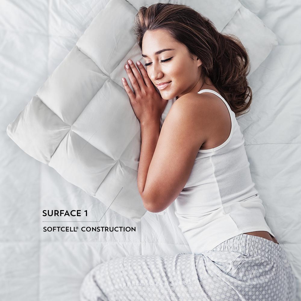 SUB-0° SoftCell Chill Pillow Queen, White. Picture 1