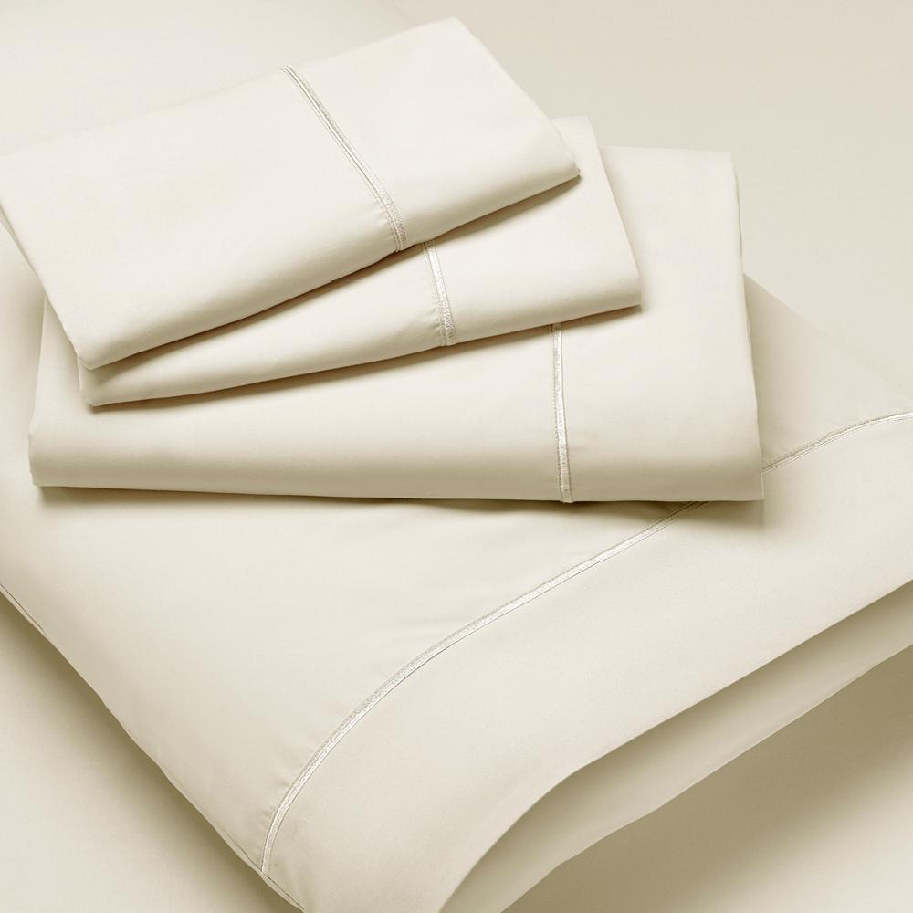 Luxury Microfiber Sheet Set Twin, Ivory. Picture 5