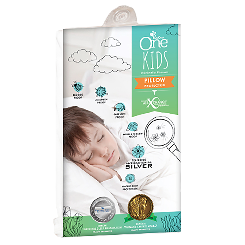 Kids One Pillow Protector With AirXchange, White. Picture 2