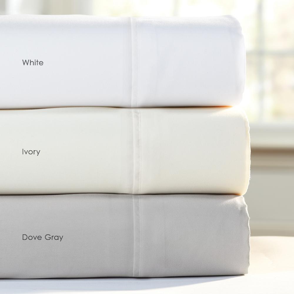 Microfiber Sheet Set Twin, White. Picture 1