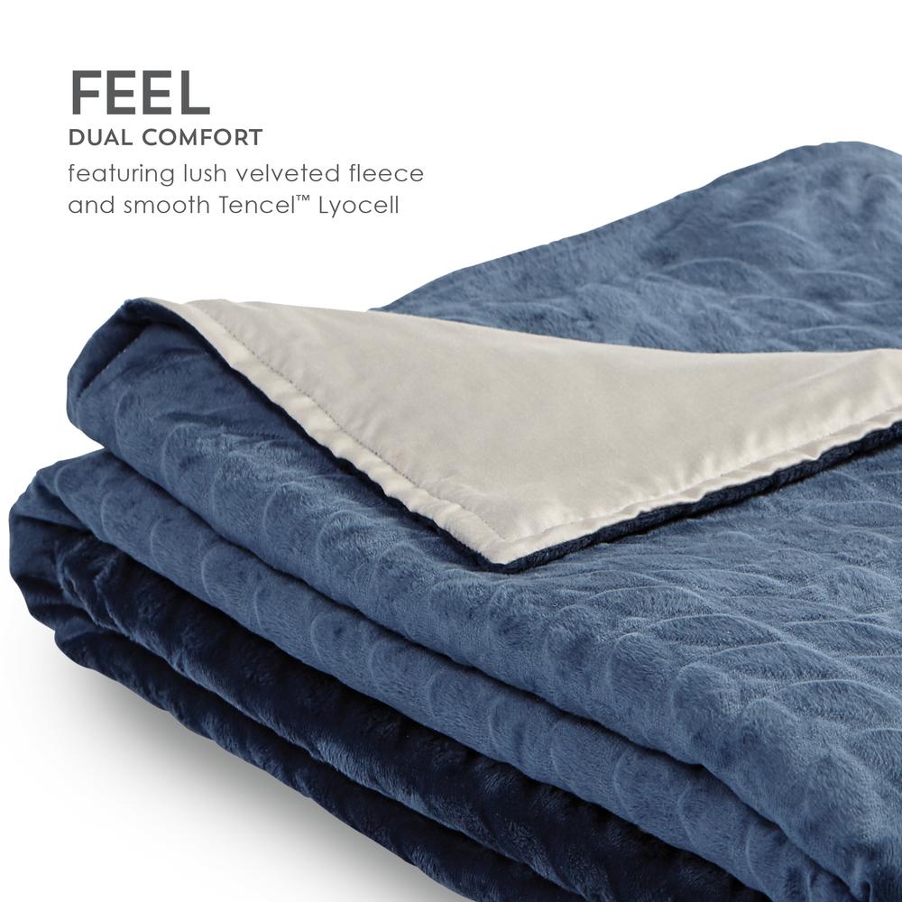 Zensory Duvet Cover - Midnight Blue 48"x72", Midnight Blue. Picture 3
