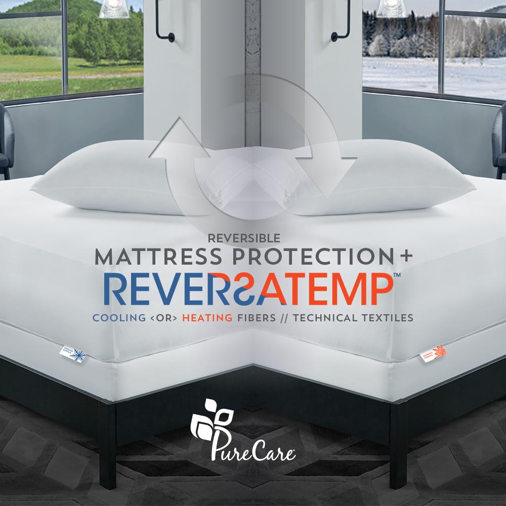 ReversaTemp 5-Sided Mattress Protector King, White. Picture 2